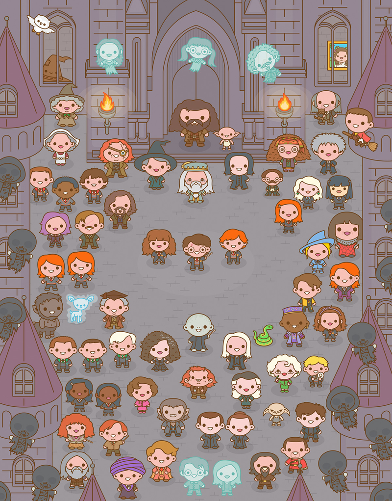 Illustration for article titled Mad Max, Harry Potter, Walking Dead, and More Are Adorably Badass in This Amazing Art